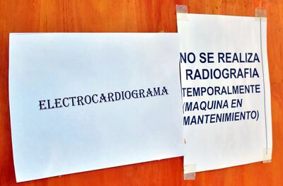 El equipo de rayos X del Centro de Salud de Paso Yobái está averiado desde hace más de dos años.