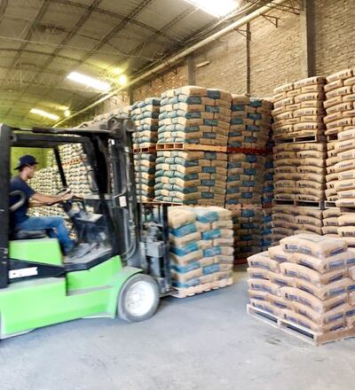 Cargas de cemento “Hércules” traídas de Jujuy por Hierropar./ Gentileza