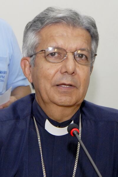 Monseñor Adalberto Martínez, obispo de Villarrica.