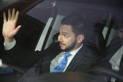 José Rodríguez González tras declarar hoy por más de 7 horas en Fiscalía.