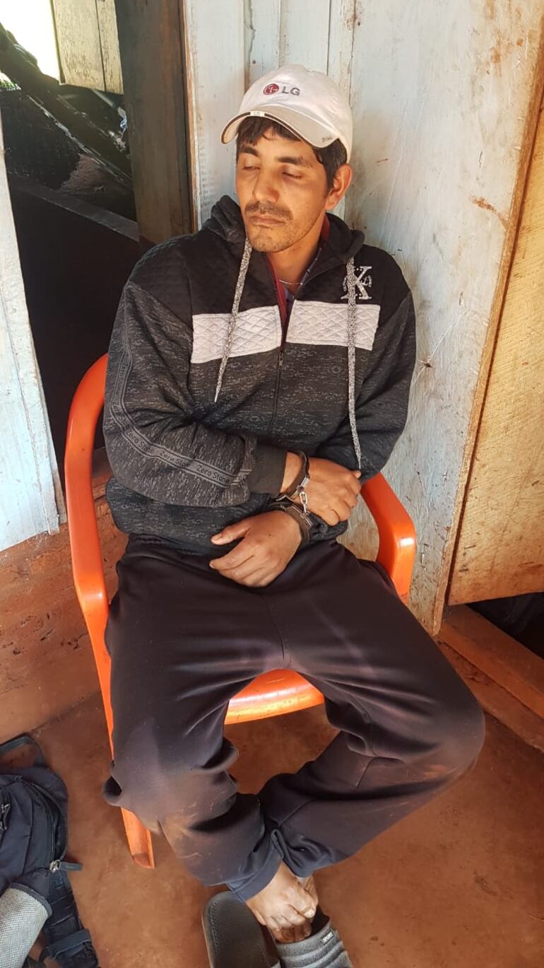 El presunto asaltante detenido, Vidal Vera (35).