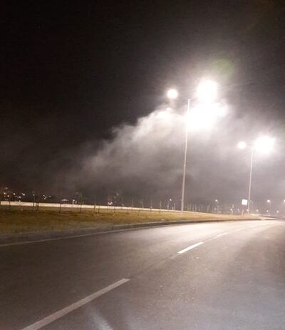 Humo en la Costanera Norte.