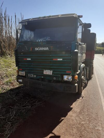 El camión Scania involucrado en el accidente.
