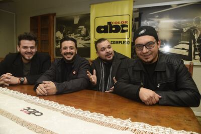 Luis Duarte, Beto Duarte,  Dani Meza y Rodrigo  Pereira, integrantes de Tierra Adentro.