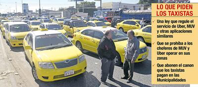 LO QUE PIDEN LOS TAXISTAS