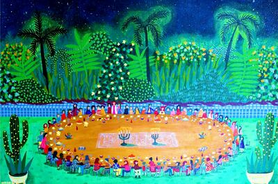 Una de las obras que forman parte de la muestra “Trascender” que hoy se habilita en el espacio Miguel Acevedo.