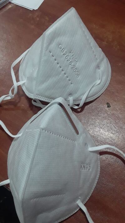Mascarillas que fueron traídas por las empresas.