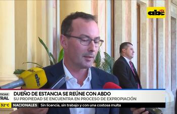 Dueño de estancia en proceso de expropiación se reúne con Abdo