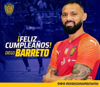 Diego Barreto Cáceres cumple hoy 38 años.