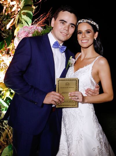 Gabriel Delgado Ríos e Irina Aponte Peralta unieron sus vidas en matrimonio.