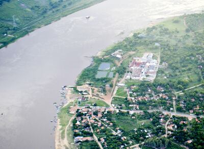 Vista aérea del puerto de Piquete Cue, donde el domingo se realizará el primer Festival del Pescado.