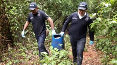 Tambor que fue retirado del lugar.
