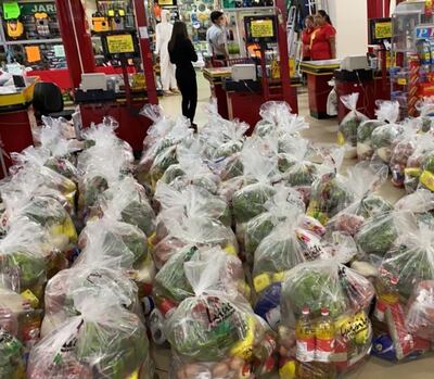 Los paquetes que mandó a preparar Juan Escobar (Cruz Azul de México) que fueron entregados en Villa Bonita, Villa Elisa.