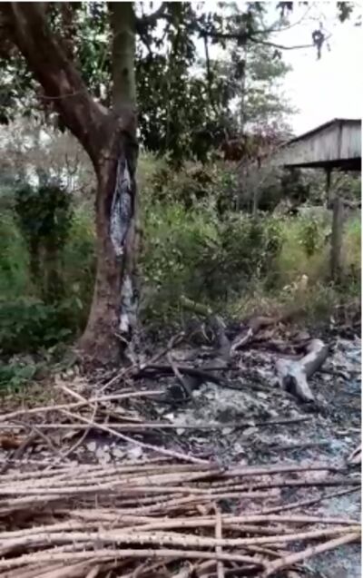 Quemazones en el barrio Mora Cue de Luque.