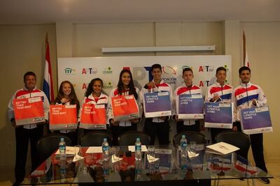 Los representantes de Paraguay para el Sudamericano Sub 16 de Tenis en Chile.