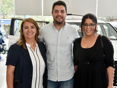 Nélida Aquino, Nicolás Serrano y Andrea Sánchez.