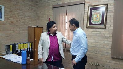 Miguel Prieto conversó con el presidente de la Junta Municipal Celso Miranda para coordinar proyectos municipales.