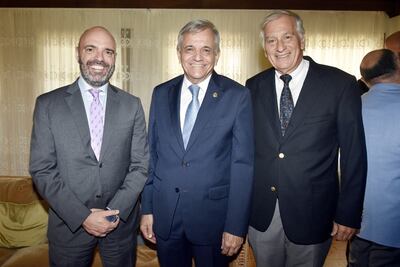 Gabriele Philip Annis, embajador de Italia; Luis Villasanti y Francisco Benavente.