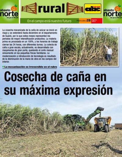 Portada del Suplemento Rural del 28 de agosto de 2019.
