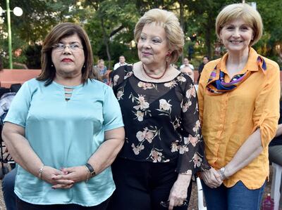Mirian Contini de Parri, Lía Bonifazi y María Pederzani.