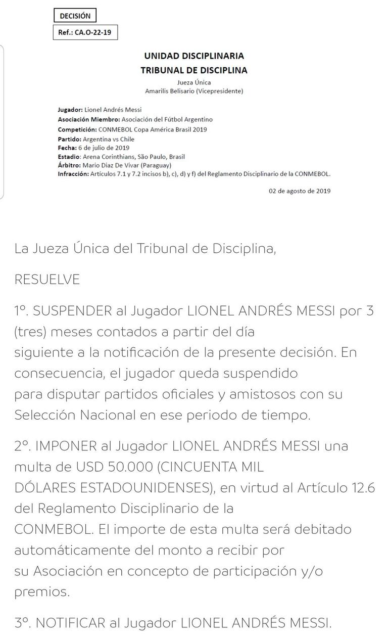 Resolución Conmebol