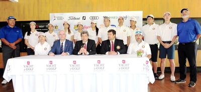 Lanzamiento del LXXIV Campeonato Sudamericano de Golf Copa Los Andes, Paraguay 2019, realizado ayer en el Hoyo 19 del Yacht.