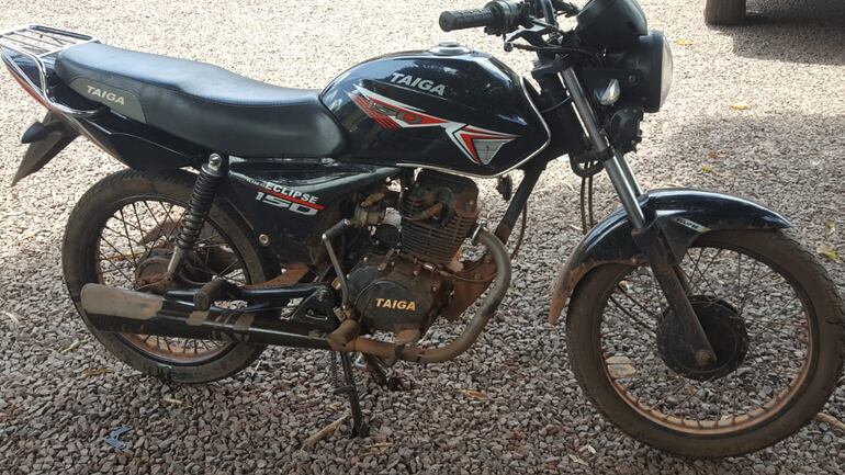 Motocicleta utilizada para el asalto