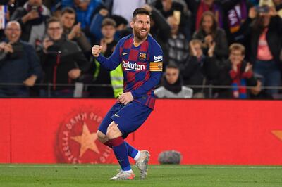 Lionel Messi anotó tres goles en la victoria del Barcelona.