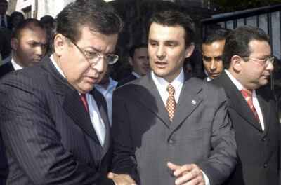 Nicanor Duarte Frutos junto a Nelson Argaña, en tiempos de amistad.