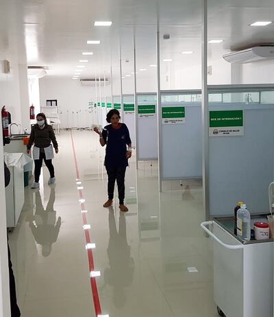 El área habilitada cuenta con diez camas en caso de internaciones.