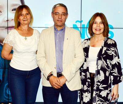Mary Lecheniuk, Werner Schroeder y Raquel Bertrán.