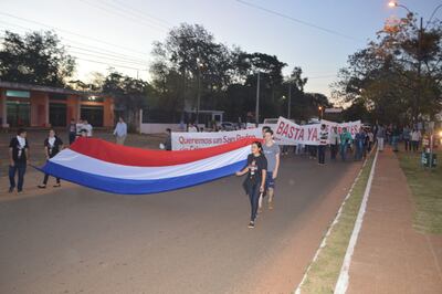 Marcha por la paz en San Pedro