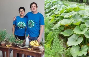 Evelyn Esmirt (29) y Gabriel Evers (25) son los creadores de un centro agroecológico en Lambaré, que ofrece productos orgánicos y talleres de capacitación.