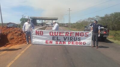 Autoridades de San Pedro cierran ruta PY03.