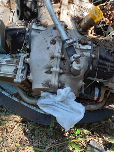 Restos de avioneta siniestrada en Ñeembucú.