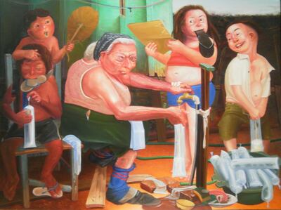 Pintura de Fidel Fernández que se podrá ver en Benjamín Aceval.