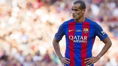 Rivaldo durante un partido de leyendas del Barça.