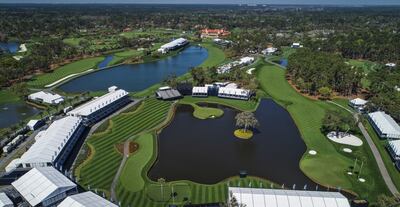 Vista de una gran parte de las instalaciones del TPC Sawgrass en Ponte Bedra Beach en Florida, Estados Unidos, donde desde hoy se cumplirá el torneo sin público.