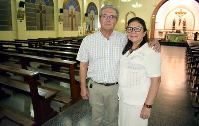 Cayo Silvero y Ana Caballero de Silvero, encargados de la Pastoral Familiar Parroquial.