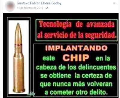 Uno de los posteos realizados por el suboficial inspector Gustavo Flores Godoy, quien presta servicios en la comisaría 2ª.