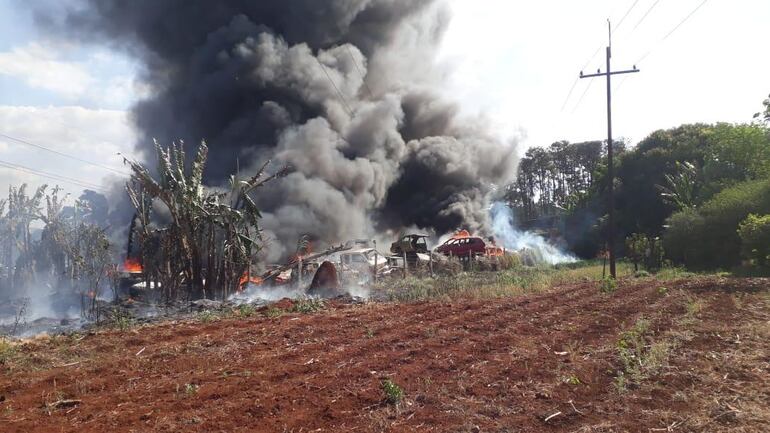 El siniestro causó cuantiosos daños materiales.