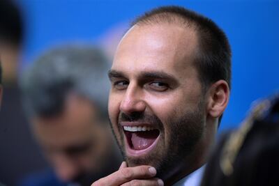 El diputado e hijo del presidente de Brasil, Eduardo Bolsonaro.