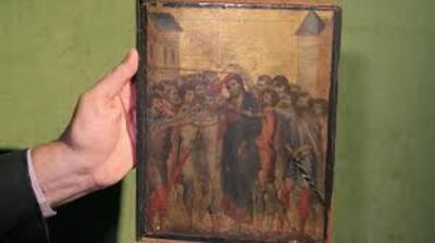Cuadro de Cimabue que estuvo colgado en una cocina de Francia.