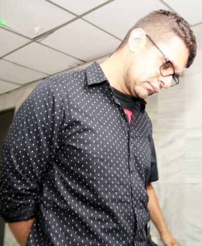 Aldo Ariel López González, el martes último, cuando compareció en el Palacio de Justicia.