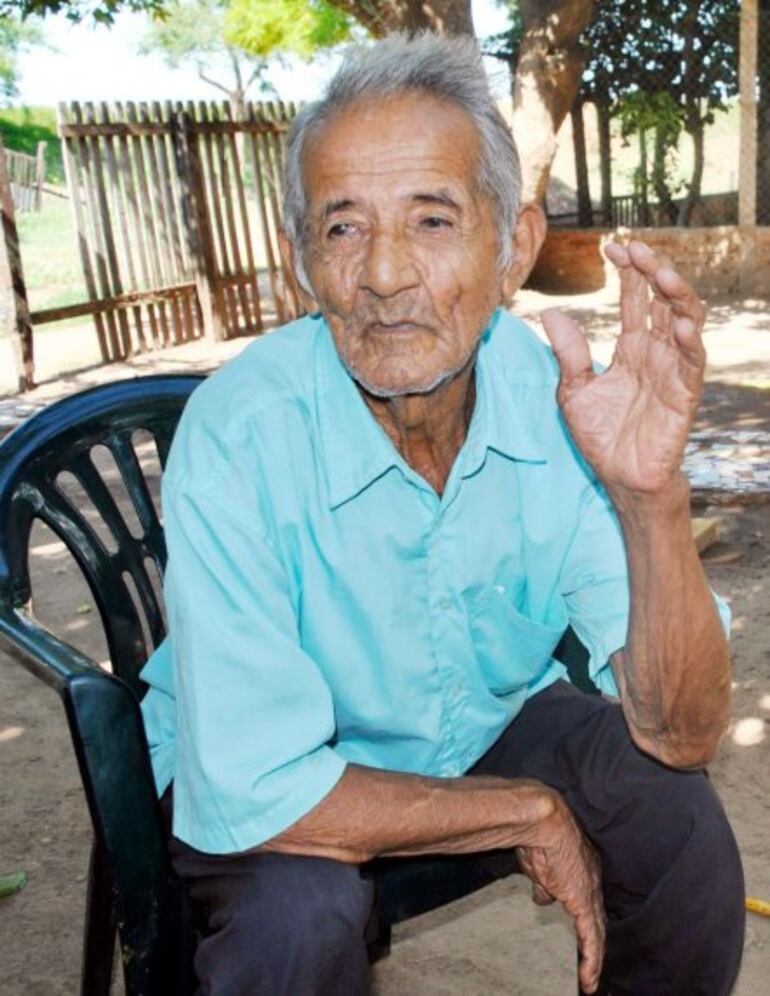 Don Eligio, en una fotografía tomada por el corresponsal Aldo Rojas Cardozo, en el 2015.