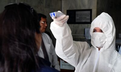 Controles de coronavirus en el Poder Judicial.