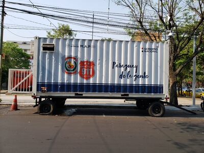 Este puesto policial interactivo costó G. 1.500 millones. El proveedor es el mismo que las comisarías móviles / Gentileza, Policía.