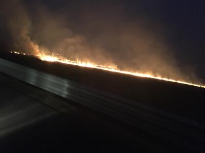 Quema de pastizales en Arroyos y Esteros.