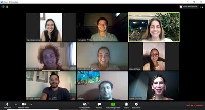 Parte del equipo de LaMedia en comunicación digital durante esta cuarentena.