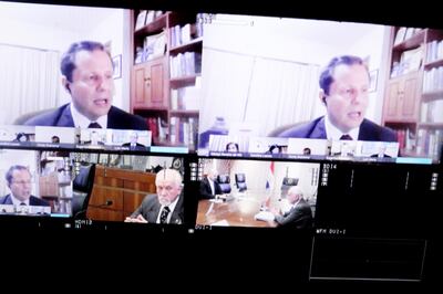 El ministro César Garay participó en la sesión de ayer desde el Palacio y los demás ministros, desde sus casas.